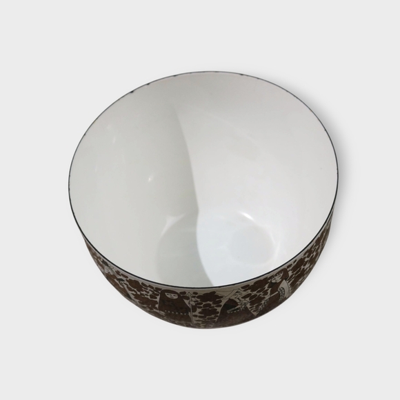 Vintage Arabia Finel Kaj Franck 'Ritari' Medieval Troubadour Enamel Bowl Finland - Picture 6 of 13